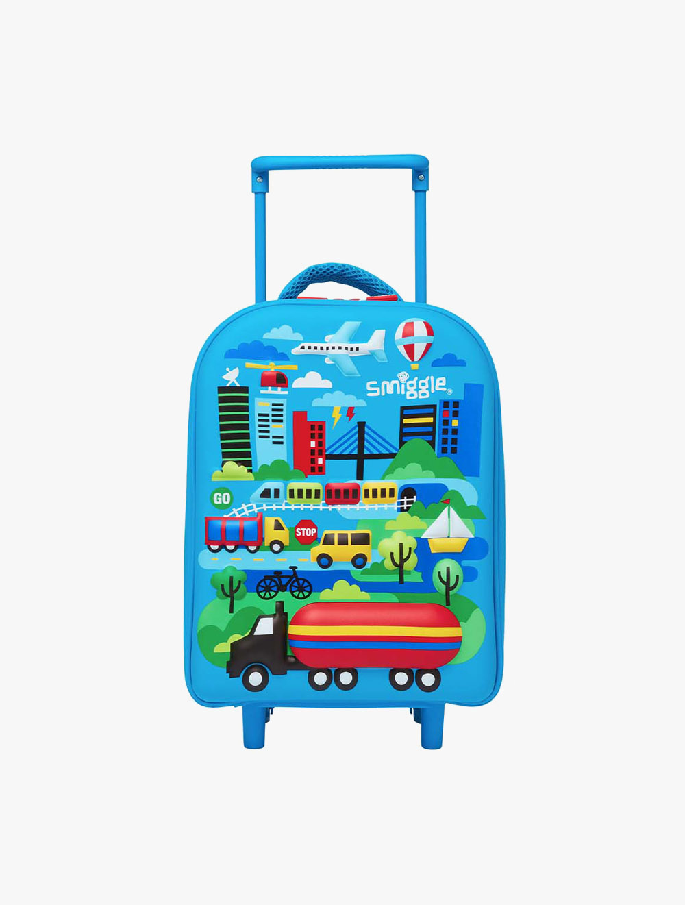 Smiggle Round About Teeny Tiny Hardtop Trolley Bag Mid Blue